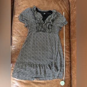 H&M black and white dotted dress Size Xs